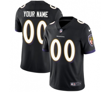 Men's Nike Baltimore Ravens Black Customized Vapor Untouchable Player Limited Jersey