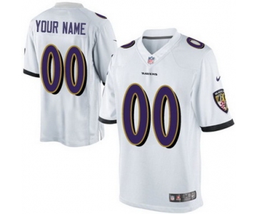 Men's Nike Baltimore Ravens Customized 2013 White Game Jersey