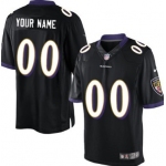 Men's Nike Baltimore Ravens Customized Black Limited Jersey