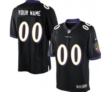 Men's Nike Baltimore Ravens Customized Black Limited Jersey