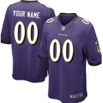 Men's Nike Baltimore Ravens Customized Purple Game Jersey