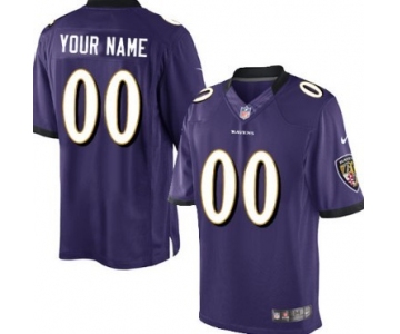 Men's Nike Baltimore Ravens Customized Purple Limited Jersey