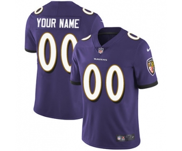 Men's Nike Baltimore Ravens Purple Customized Vapor Untouchable Player Limited Jersey