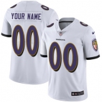 Men's Nike Baltimore Ravens White Customized Vapor Untouchable Player Limited Jersey