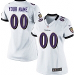 Women's Nike Baltimore Ravens Customized White Game Jersey