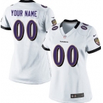 Women's Nike Baltimore Ravens Customized White Limited Jersey