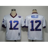 Buffalo Bills #12 Jim Kelly White Throwback Jersey