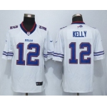 Men's Buffalo Bills #12 Jim Kelly White Retired Player NFL Nike Limited Jersey