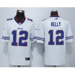 Men's Buffalo Bills #12 Jim Kelly White Retired Player NFL Nike Limited Jersey