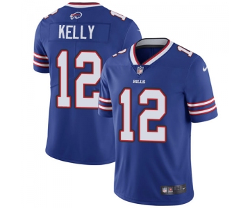 Men's Womens Youth Kids Buffalo Bills #12 Jim Kelly Royal Blue Team Color Stitched NFL Vapor Untouchable Limited Jersey
