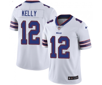 Men's Womens Youth Kids Buffalo Bills #12 Jim Kelly White Stitched NFL Vapor Untouchable Limited Jersey
