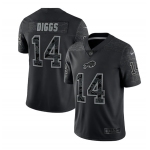 Men's Buffalo Bills #14 Stefon Diggs Black Reflective Limited Stitched Football Jersey