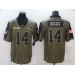 Men's Buffalo Bills #14 Stefon Diggs Nike Olive 2021 Salute To Service Limited Player Jersey