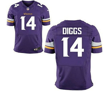 Men's Minnesota Vikings #14 Stefon Diggs Purple Team Color NFL Nike Elite Jersey