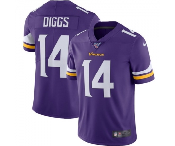 Nike Vikings 14 Stefon Diggs Purple 100th Season Vapor Untouchable Limited Jersey