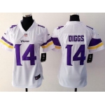 Women's Minnesota Vikings #14 Stefon Diggs White Road NFL Nike Game Jersey