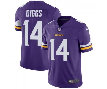 Youth Nike Minnesota Vikings #14 Stefon Diggs Purple Team Color Stitched NFL Vapor Untouchable Limited Jersey