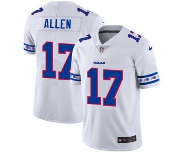 Buffalo Bills #17 Josh Allen Nike White Team Logo Vapor Limited NFL Jersey