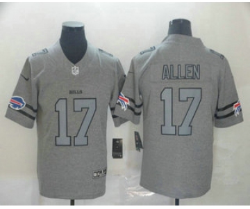 Men's Buffalo Bills #17 Josh Allen 2019 Gray Gridiron Vapor Untouchable Stitched NFL Nike Limited Jersey