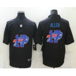 Men's Buffalo Bills #17 Josh Allen Black 2020 Shadow Logo Vapor Untouchable Stitched NFL Nike Limited Jersey