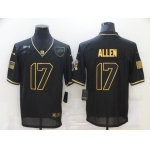 Men's Buffalo Bills #17 Josh Allen Black Gold 2020 Salute To Service Stitched NFL Nike Limited Jersey