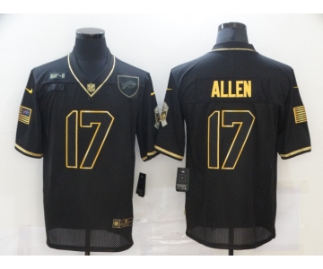 Men's Buffalo Bills #17 Josh Allen Black Gold 2020 Salute To Service Stitched NFL Nike Limited Jersey