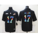 Men's Buffalo Bills #17 Josh Allen Multi-Color Black 2020 NFL Crucial Catch Vapor Untouchable Nike Limited Jersey