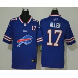 Men's Buffalo Bills #17 Josh Allen Royal Blue 2020 Big Logo Number Vapor Untouchable Stitched NFL Nike Fashion Limited Jersey