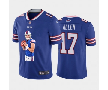 Men's Buffalo Bills #17 Josh Allen Royal Blue Player Portrait Edition 2020 Vapor Untouchable Stitched NFL Nike Limited Jersey