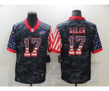 Men's Buffalo Bills #17 Josh Allen USA Camo 2020 Salute To Service Stitched NFL Nike Limited Jersey