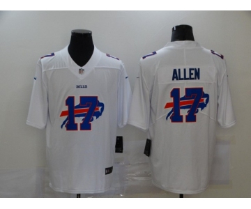 Men's Buffalo Bills #17 Josh Allen White 2020 Shadow Logo Vapor Untouchable Stitched NFL Nike Limited Jersey