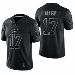 Men's Womens Youth Kids Buffalo Bills #17 Josh Allen Black Reflective Limited Nike Jersey