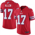 Men's Womens Youth Kids Buffalo Bills #17 Josh Allen Red Stitched NFL Limited Rush Jersey