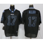 Nike Buffalo Bills #17 Josh Allen Black Lights Out Elite Jerseys