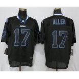 Nike Buffalo Bills #17 Josh Allen Black Lights Out Elite Jerseys