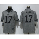 Nike Buffalo Bills #17 Josh Allen Gray Gridiron Gray Vapor Untouchable Limited Jersey