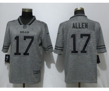 Nike Buffalo Bills #17 Josh Allen Gray Gridiron Gray Vapor Untouchable Limited Jersey