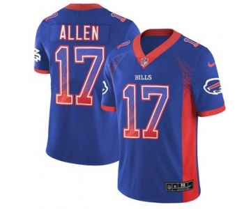 Nike Buffalo Bills #17 Josh Allen Royal Blue Team Color Men's Stitched NFL Limited Rush Drift Fashion Jersey