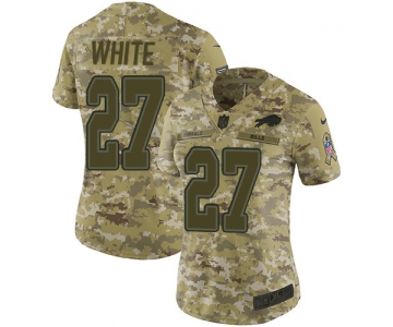 Nike Bills #27 Tre'Davious White Camo Women's Stitched NFL Limited 2018 Salute to Service Jersey