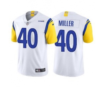 Men's Los Angeles Rams #40 Von Miller 2021 Vapor Limited White Jersey