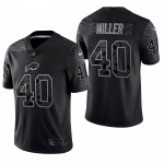 Men's Womens Youth Kids Buffalo Bills #40 Von Miller Black Reflective Limited Nike Jersey