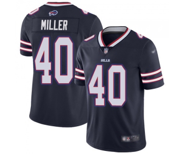 Men's Womens Youth Kids Buffalo Bills #40 Von Miller Navy Stitched NFL Limited Inverted Legend Jersey