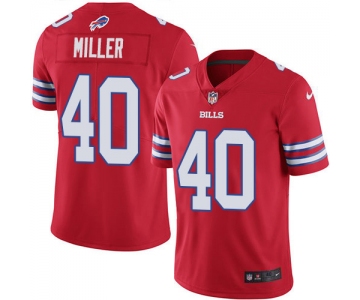 Men's Womens Youth Kids Buffalo Bills #40 Von Miller Red Stitched NFL Elite Rush Jersey