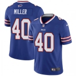 Men's Womens Youth Kids Buffalo Bills #40 Von Miller Royal Blue Team Color Stitched NFL Vapor Untouchable Limited Jersey