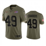 Men's Womens Youth Kids Buffalo Bills #49 Tremaine Edmunds Nike 2022 Salute To Service Limited Jersey - Olive