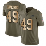 Nike Bills #49 Tremaine Edmunds Olive Gold Youth Stitched NFL Limited 2017 Salute to Service Jersey