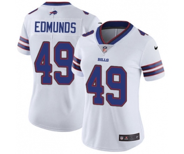 Nike Bills #49 Tremaine Edmunds White Women's Stitched NFL Vapor Untouchable Limited Jersey