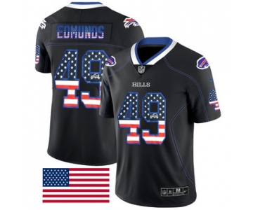 Nike Buffalo Bills #49 Tremaine Edmunds Black USA Flag Fashion Limited Jersey