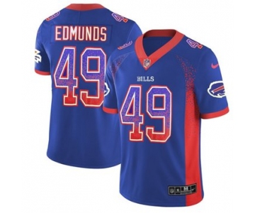 Nike Buffalo Bills #49 Tremaine Edmunds Royal Blue Team Color Men's Stitched NFL Limited Rush Drift Fashion Jersey