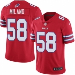 Men's Womens Youth Kids Buffalo Bills #58 Matt Milano Red Stitched NFL Elite Rush Jersey